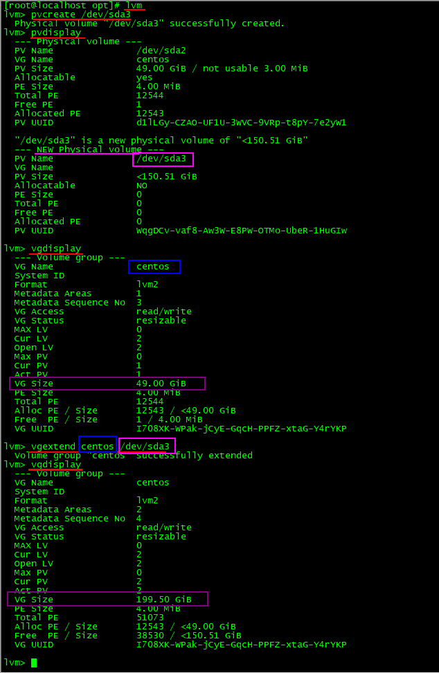 Hyper-V CentOS Linux 硬盘扩容(图3)